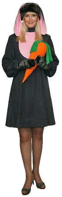 Карнавальный костюм "Серая Зайка" взрослый